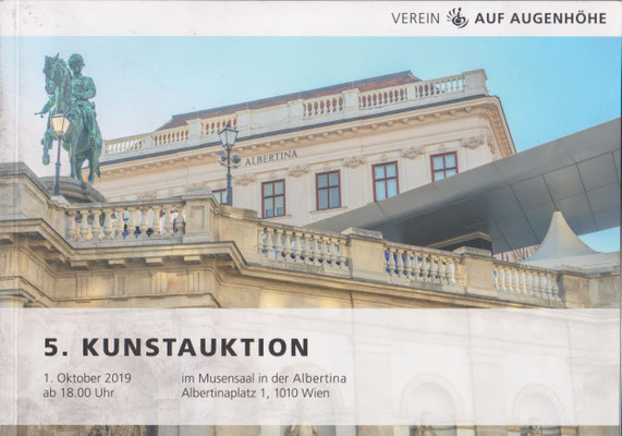 Auktionskatalog der Benefizauktion "Auf Augenhöhe" in der Albertina