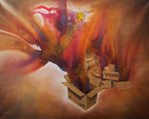 Irreale Realitäten, 90 x 70 cm, Öl auf Leinwand, 2016